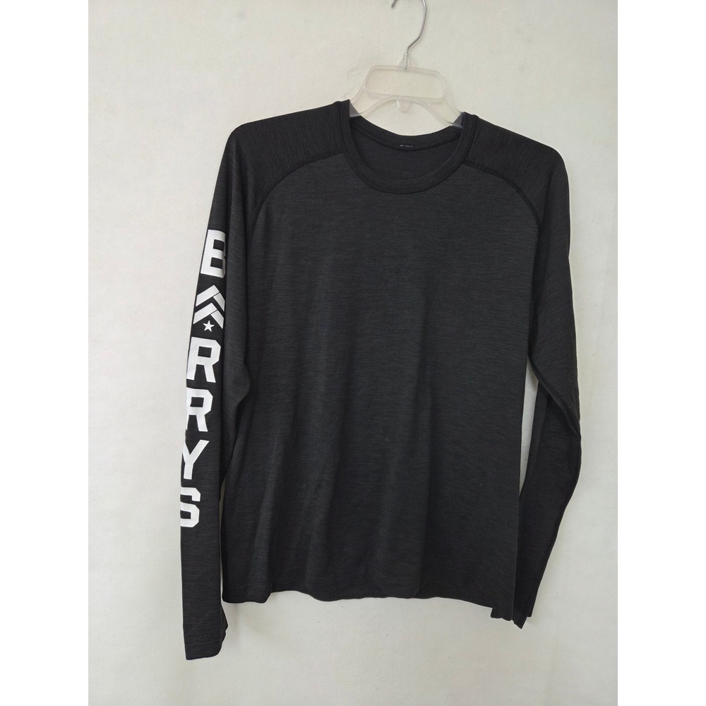Lululemon Barrys Bootcamp Mens Long Sleeve Training Shirt Charcoal Gray Large